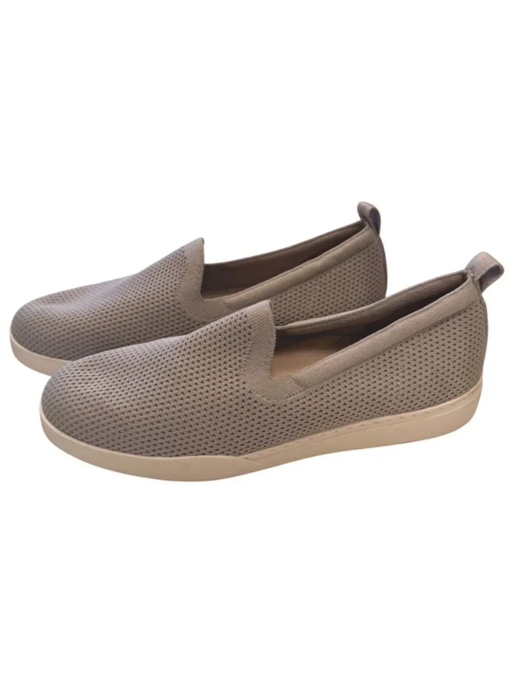 Abeo Encore Knit Size 8.5 Women’s Slip On Sneaker Taupe EUC Arch Support Ortho